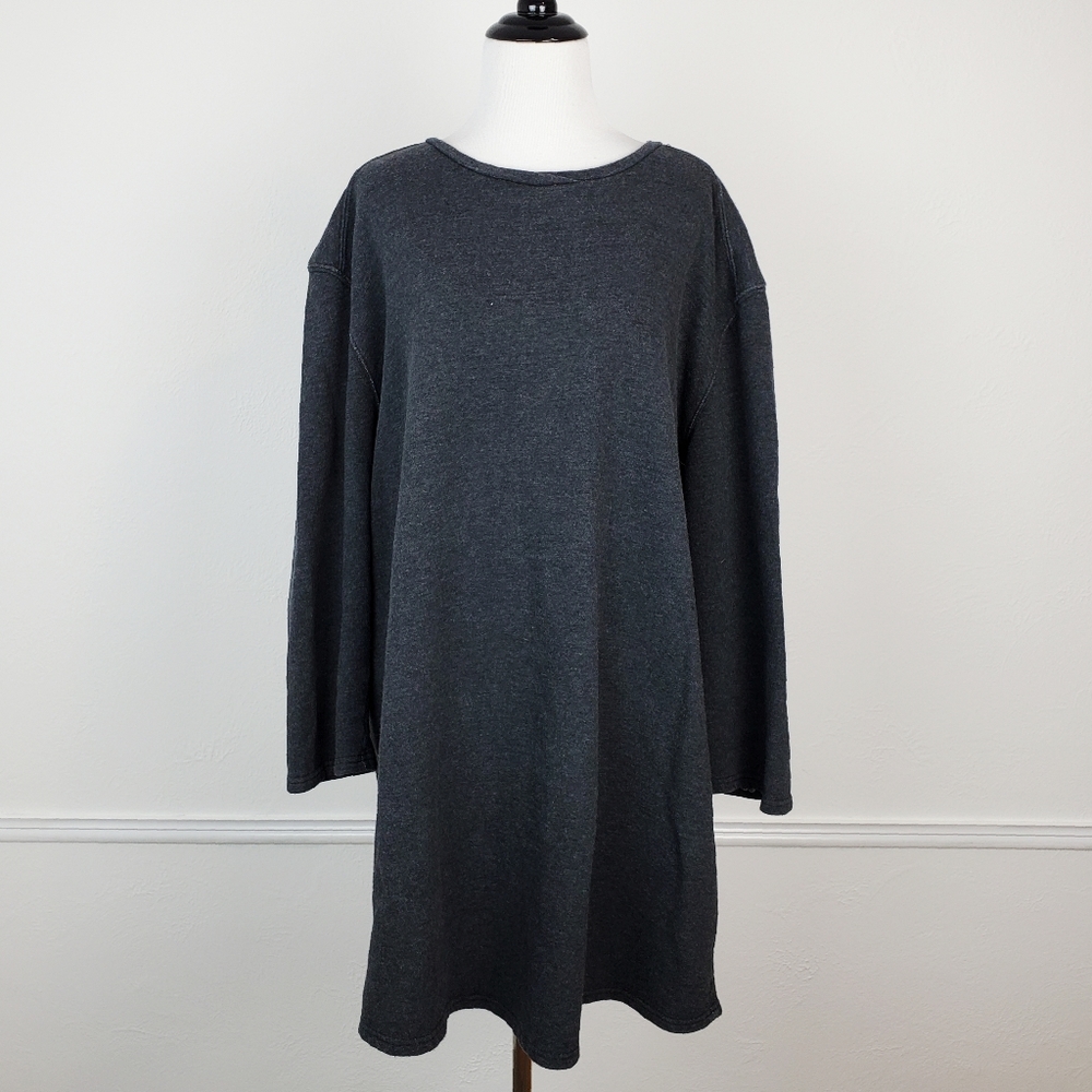 Tavik Sweatshirt Charcoal Gray Knit Modern Beach Culture Neutral